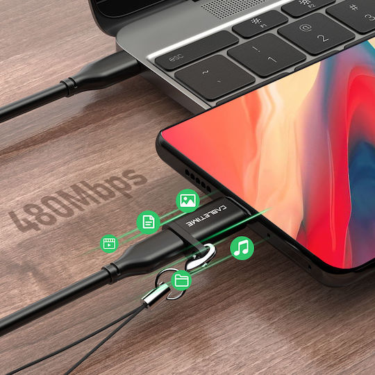 Cabletime CMBF Μετατροπέας USB-C male σε micro USB female 1τμχ