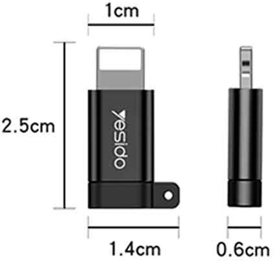 Yesido GS05 Converter Lightning male to micro USB female 1pcs