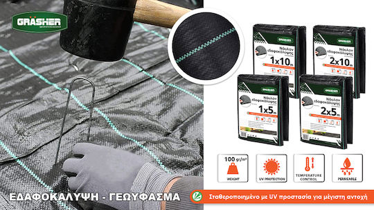 Grasher Ground Cover Fabric 95gr/m² 2x10m Black