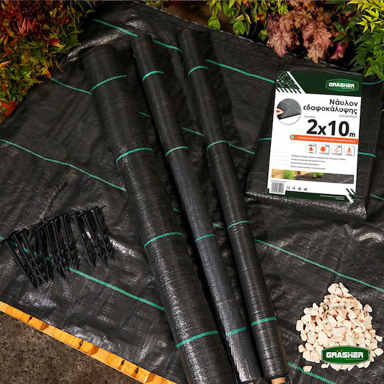 Grasher Ground Cover Fabric 95gr/m² 2x10m Black