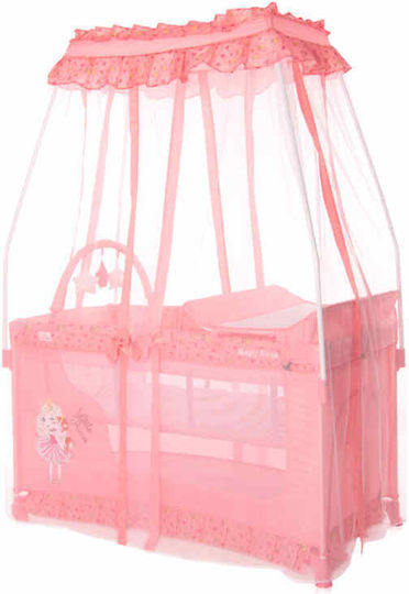 Lorelli Magic Sleep Loc de joacă 2 Nivele cu Schimbător & Saltea Roz 172x68cm