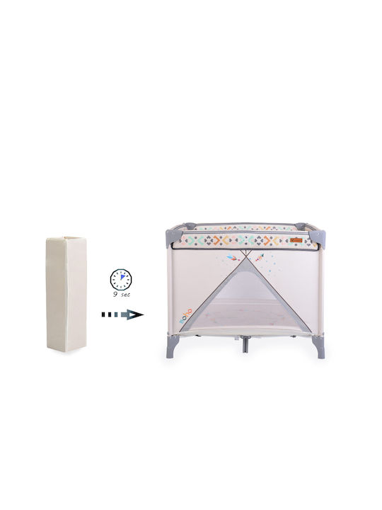 Cangaroo Boho Playpen with Mattress Beige 100x100cm