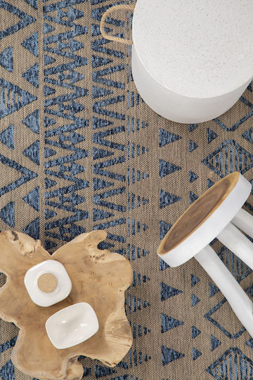 Royal Carpet Gloria 10 Χαλί Ορθογώνιο Καλοκαιρινό Βαμβακερό Blue 120x180cm