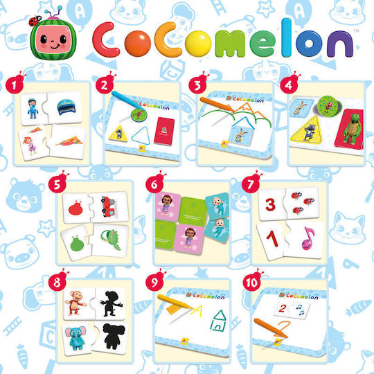 Cocomelon Kids Desk for Painting made of Plastic Green Lisciani Giochi