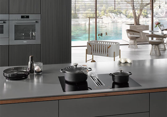 Miele Επαγωγική Εστία Αυτόνομη με Απορροφητήρα 80x52εκ.