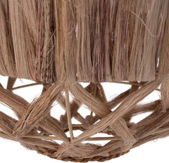 Freebox Висящо Осветително Тяло Бежов Бохо Топка с Цокъл E27 44x44x46см.