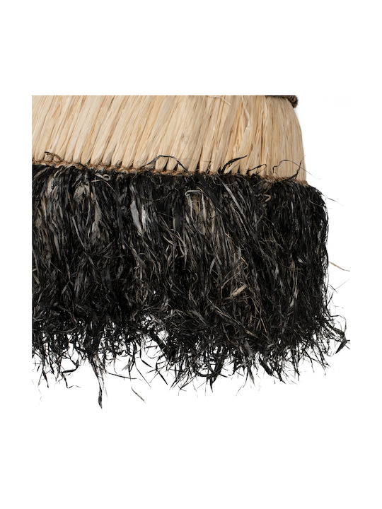 HomeMarkt Black Boho Ceiling Light with Rope for E27 Socket 50x50cm