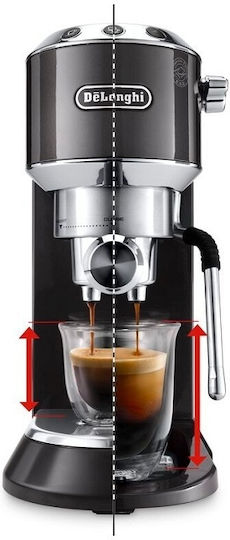 De'Longhi Dedica Arte Mașină de Espresso 1300W Presiune 15bar Gri