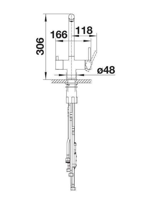 Blanco Fontas S-II Kitchen Faucet Counter Black Matt