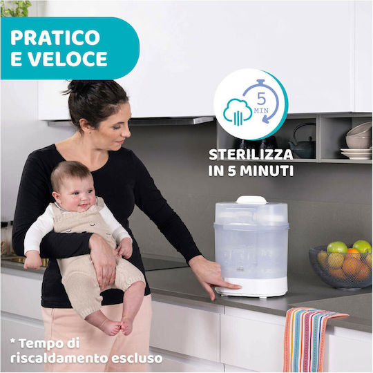 Chicco SterilNatural 3 in 1 Electric Baby Sterilizer for 6 Bottles