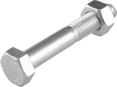 ArteLibre Screw Hexagon Galvanized DIN 931 with Diameter M6 and Length 100mm