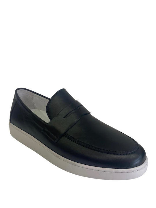 Boxer Men's Leather Moccasins Black