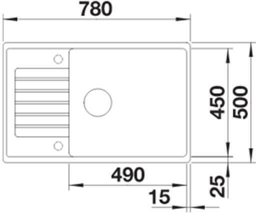Blanco ZIA XL 6 S Compact 527397 Drop-In Мивка от Синтетичен Гранит Ш78xД50см Volcano Grey
