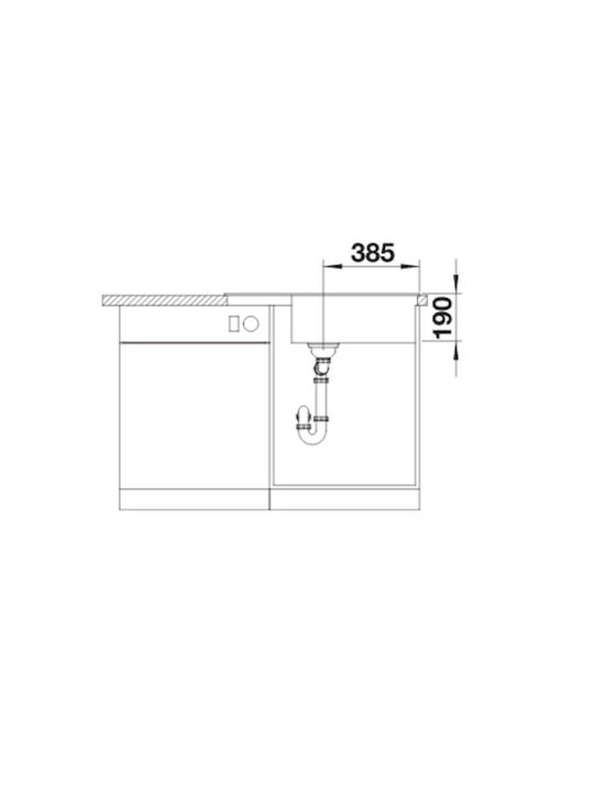 Blanco ZIA XL 6 S Compact 527397 Drop-In Chiuvetă din Granit Sintetic L78xW50cm Volcano Grey