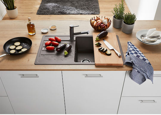 Blanco Legra XL 6 S Ένθετος από Συνθετικό Γρανίτη Μ86xΠ50cm Volcano Grey