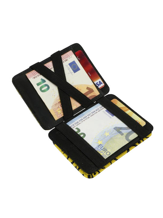Δερμάτινο Ανδρικό Πορτοφόλι Καρτών με RFID Κίτρινο