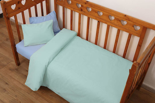 Viopros Set Baby Duvet Cover with Pillowcase Light Blue 120x160cm