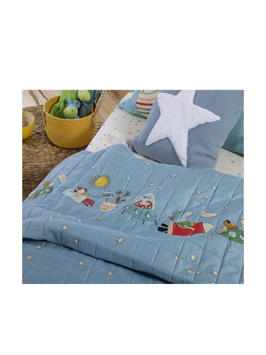 Nef-Nef Homeware Kids Decorative Pillow Hugging Star Blue 35x35cm