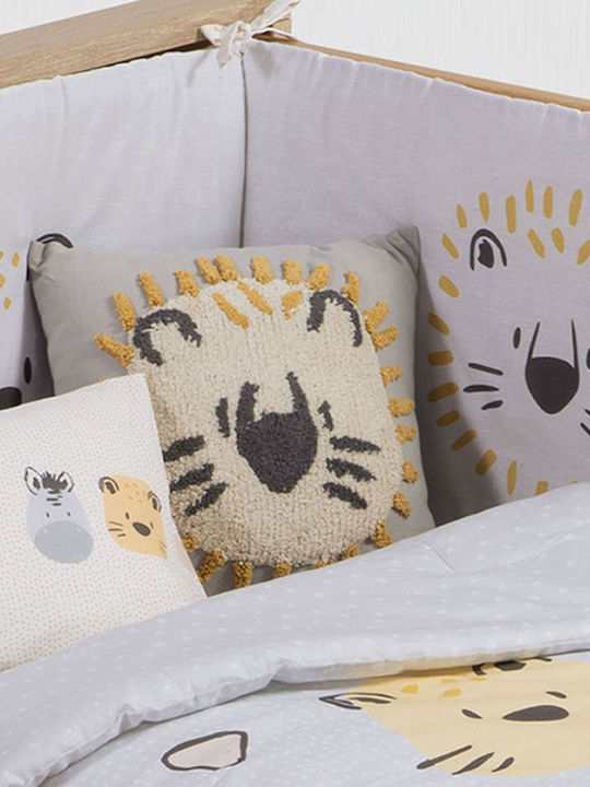 Nef-Nef Homeware Kids Decorative Pillow Animal Way Gray 35x35cm