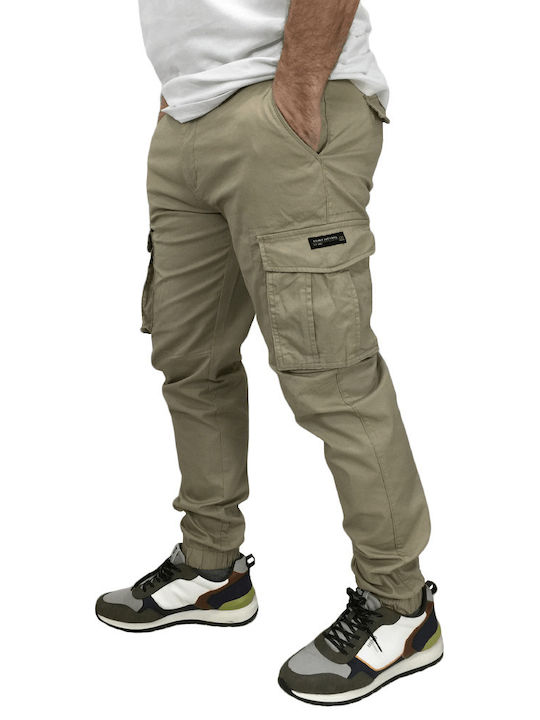 Double Men's Trousers Cargo Beige