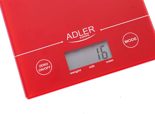Adler AD-3138 Digital Kitchen Scale Up To 5kg Red
