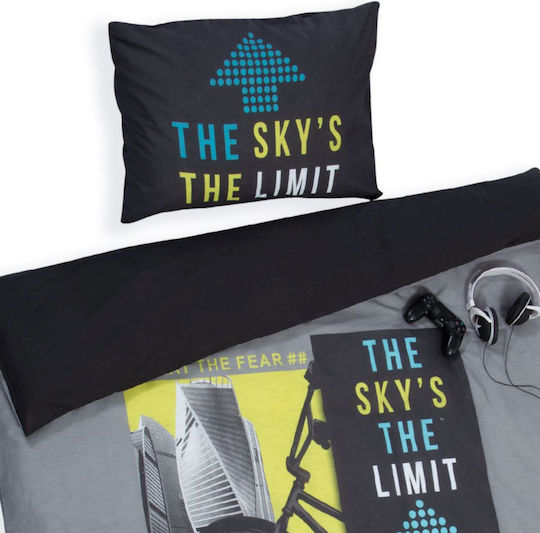 Nef-Nef Homeware Sky Is The Limit Παιδική Μαξιλαροθήκη από 100% Βαμβάκι 52x72εκ. Petrol