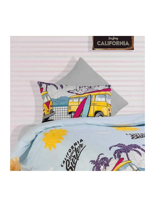 Dimcol Aloha Față de pernă pentru copii 50x70buc Grey - Sky Blue