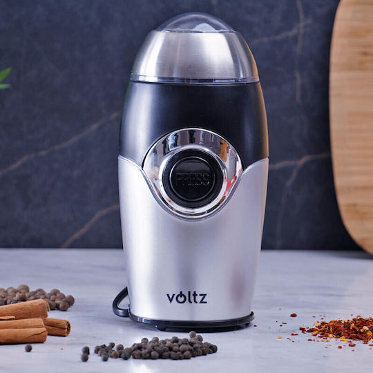 Voltz Електрически Кафемелачка 200W с капацитет за кафе на зърна 50гр Сребрист