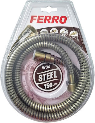 Karag Ferro W34 Furtun de duș spiralat Plastic 150cm Bronz