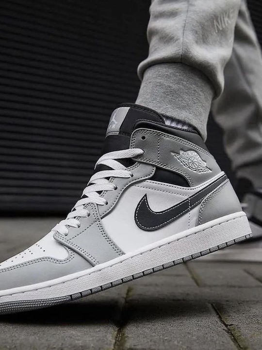 Air  1 Mid Herren Stiefel Light Smoke Grey / White / Anthracite