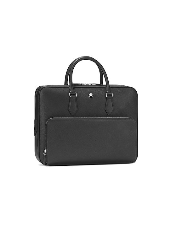 Mont Blanc Sartorial Leather Men's Briefcase Black