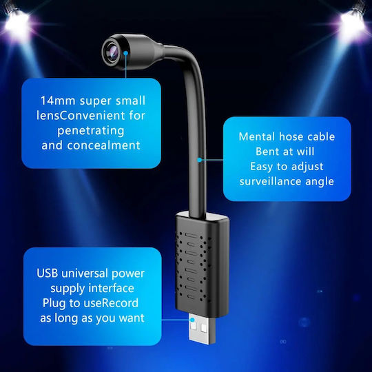 Factory Cameră Ascunsă WiFi 1080p cu Slot pentru Card de Memorie și Senzor de Mișcare