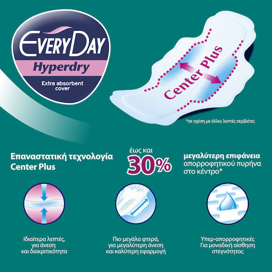 Every Day Hyperdry Maxi Night Sanitary Pads with Wings Ultra Plus for Heavy Flow 7 Drops Double Pack 2x9pcs