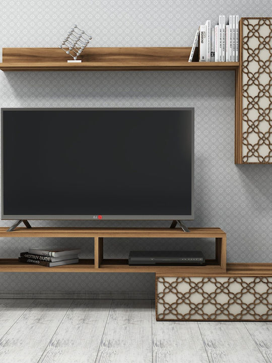 Животно помещение ТВ единица Cream / Walnut Д150xШ37.2xВ107.8бр