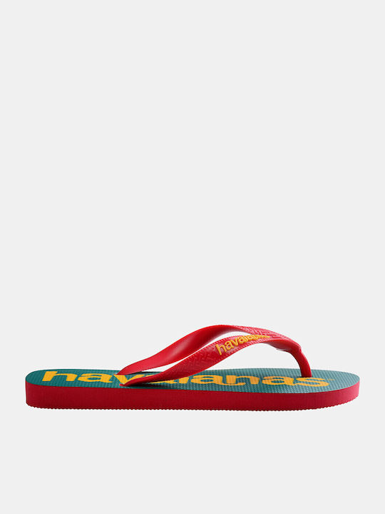 Top Logomania Herren Flip Flops Ruby Red