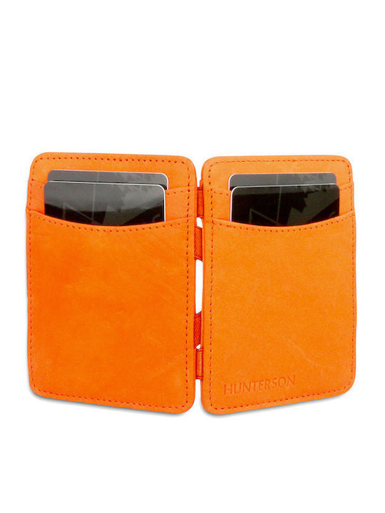 Magic Wallet Portofel bărbătesc Carduri cu RFID Portocaliu