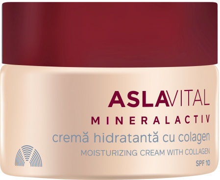 Gerovital AslaVital MineralActiv Крем за Лице Дневен Крем с SPF10 за Хидратация и Против Стареене с Колаген 50ml