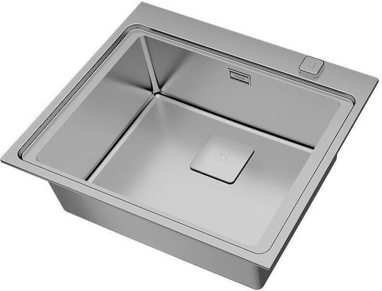 Teka Zenit RS15 1B Ένθετος Νεροχύτης Inox Σατινέ Μ50xΠ40cm Ασημί
