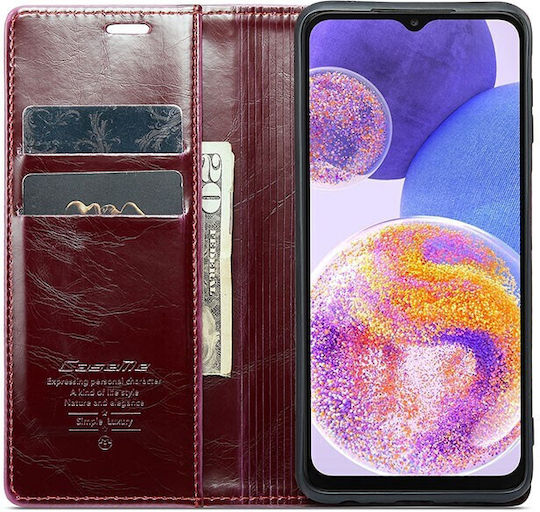 Caseme 003 Wallet Δερματίνης Μπορντό (Galaxy A23 4G / Galaxy A23 5G)