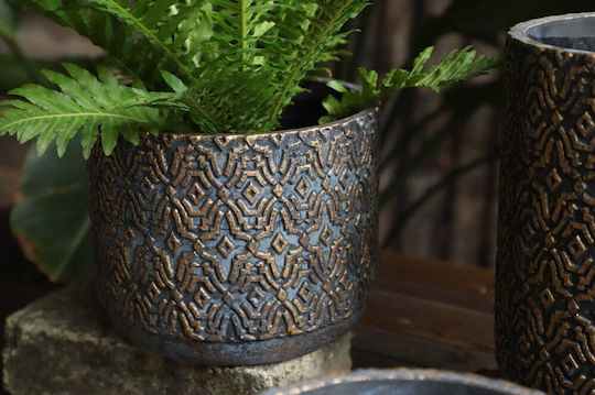 Polnix Rustic Plant Pot Ceramic Black