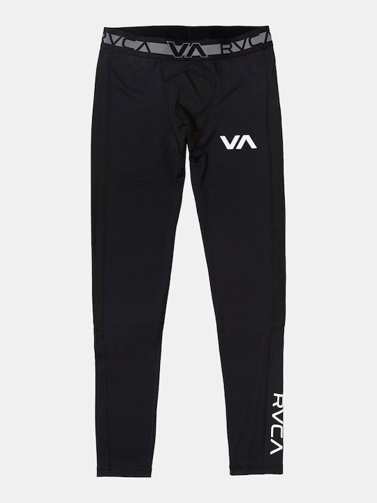 RVCA Herren Sportleggings Kompression Lang Schwarz