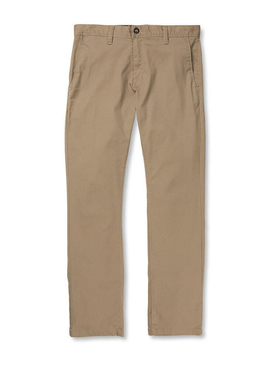 Frickin Modern Trousers Chino Elastic in Regular Fit Khaki