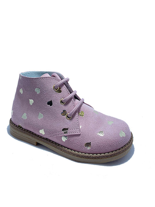 Ricco Mondo Kids Boots with Lace Pink