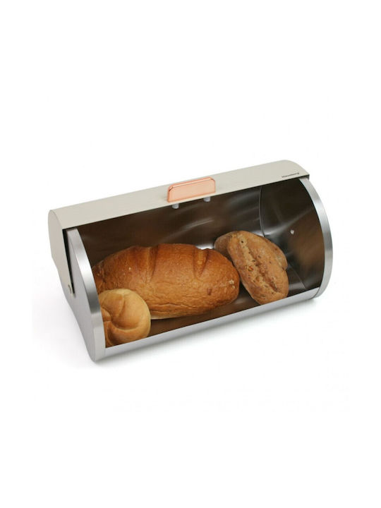 Klausberg Klausberg Bread Box with Lid Metallic Beige 39x28x18.5cm
