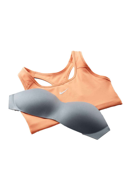 Dri-Fit Swoosh Damen Sport-BH Orange mit Futter