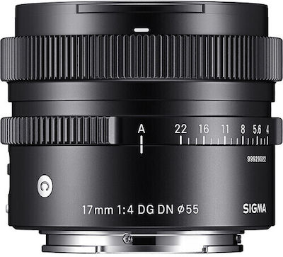 Sigma Crop Φωτογραφικός Φακός 17mm f/4 DG DN Contemporary Wide Angle Zoom για Sony E Mount Black