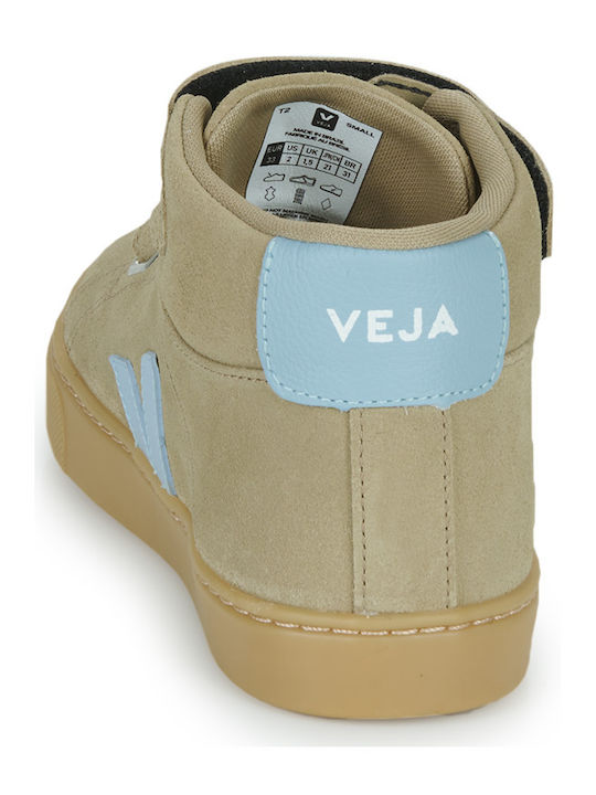 Kinder Sneakers Hoch mit Klettverschluss Beige