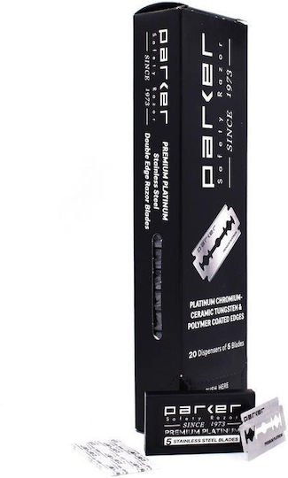 Parker Double Edge Premium 5 Ανταλλακτικές Λεπίδες 5τμχ