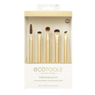 EcoTools Synthetic Make Up Brush Set Precious Metals Brightening Eye 5pcs