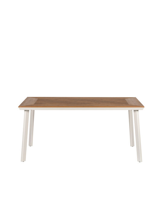 Tisch Stabil Epupa White / Walnut 160x90x73cm